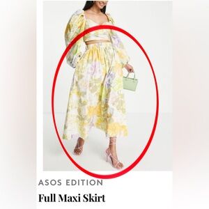 IN SEARCH OF!!! 💕💕💕ASOS EDITION FULL MAXI SKIRT WITH PASTEL FLORAL PRINT-MULTI